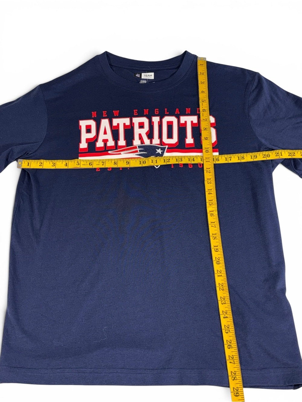 New England Patriots NFL Team Apparel T Shirt Mens Large Blue NWT Football Tee - Picture 6 of 7